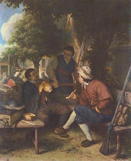 Adriaen van ostade Resting travellers. France oil painting art